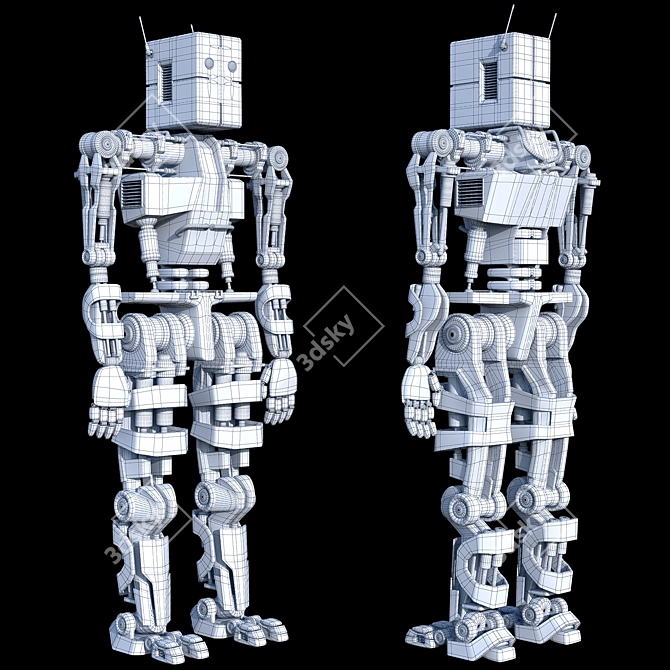 Advanced RoboDesign: High-Poly, Smooth & Textured 3D model image 3