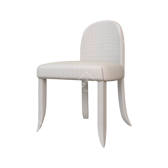 Sculpted Elegance: Wendell Castle Dining Chair 3D model image 3