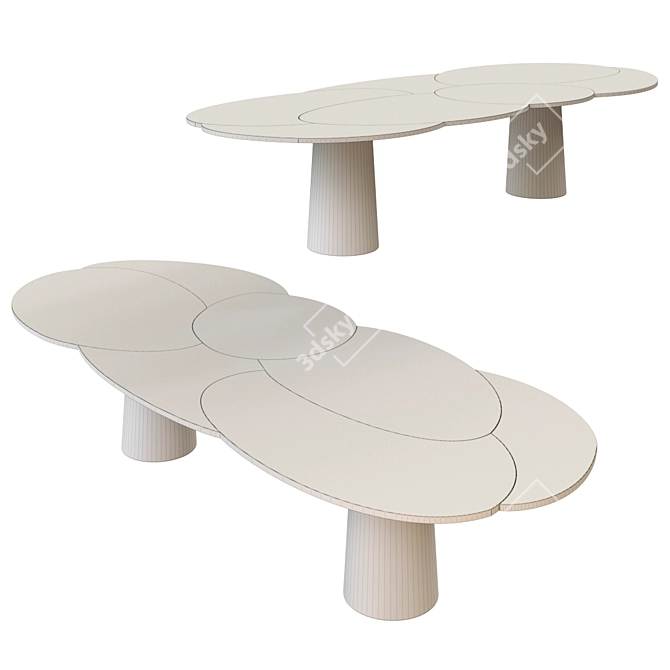 Elegant Emmanuel Dining Table 3D model image 3