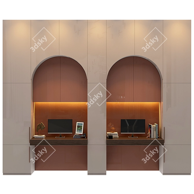 Versatile Wardrobe with 5 Options 3D model image 1