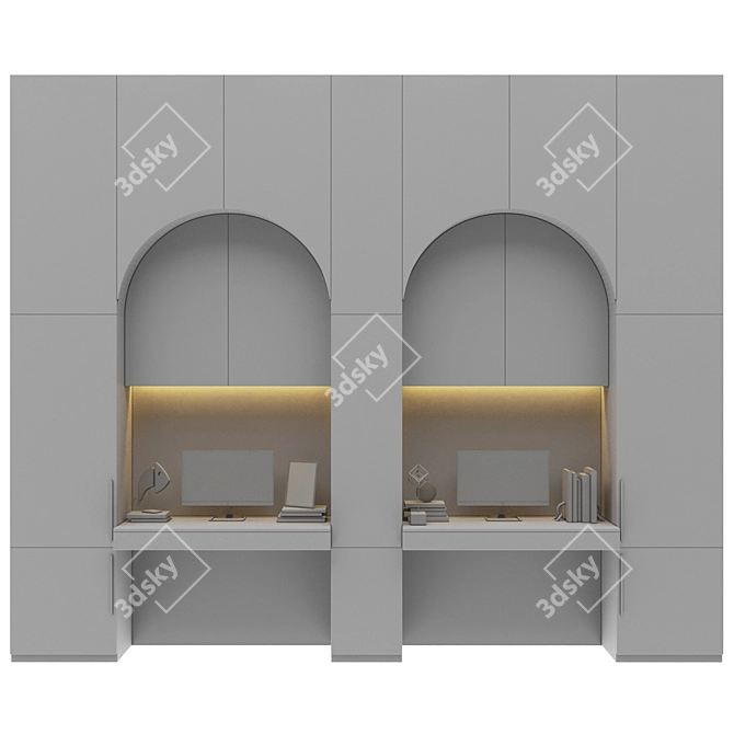 Versatile Wardrobe with 5 Options 3D model image 2