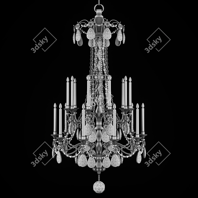 Versailles Queen's Bedroom Chandelier 3D model image 2