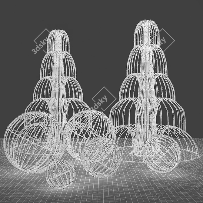 Wire Garland Figures: Stunning Corona Render 3D model image 2
