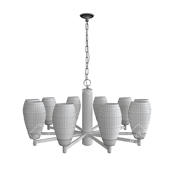 Elegia Hanging Chandelier - Elegant Lighting Solution 3D model image 3