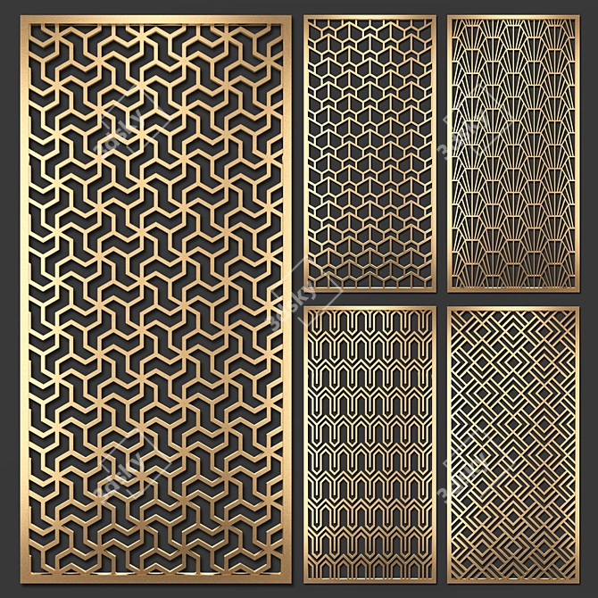 Geometric Decorative Partition 3D model image 1