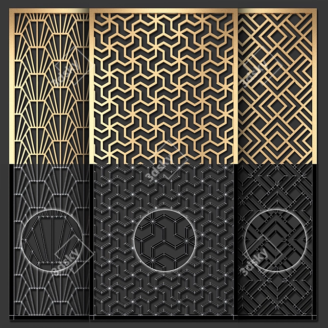 Geometric Decorative Partition 3D model image 2