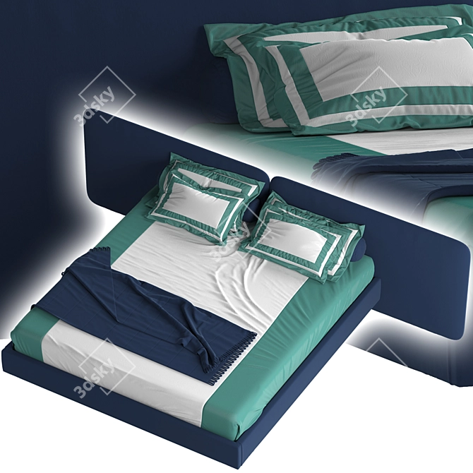 Minimalist Lota Bed: Perfect Sleep 3D model image 2