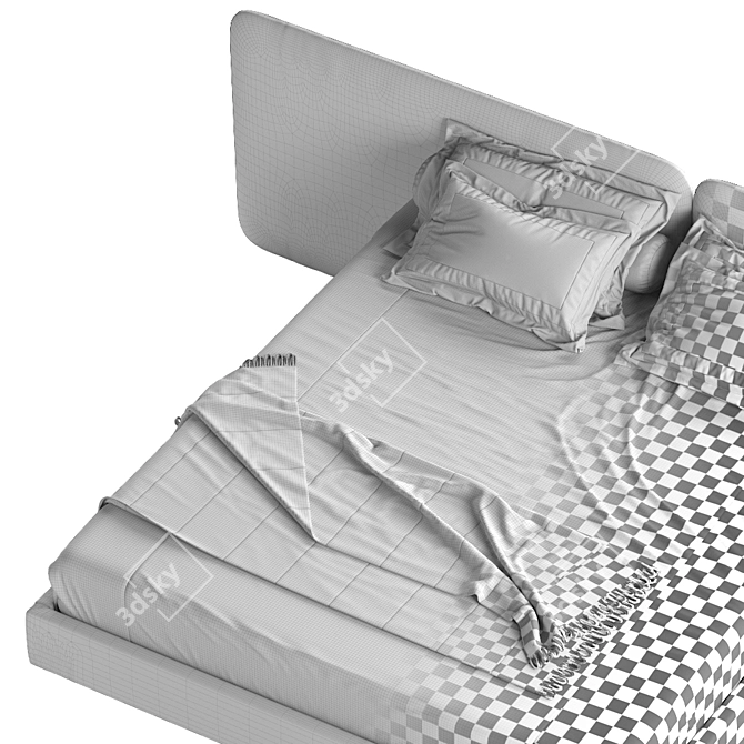 Minimalist Lota Bed: Perfect Sleep 3D model image 3