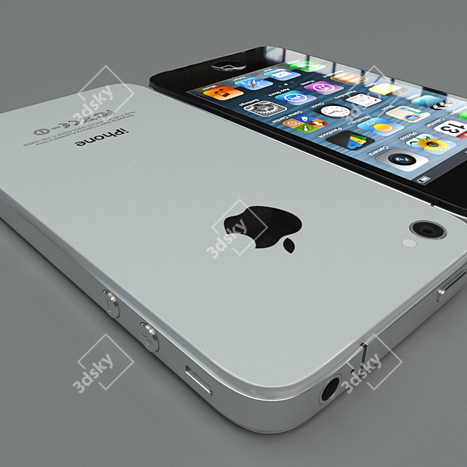 Vintage Apple iPhone 4S 3D model image 3