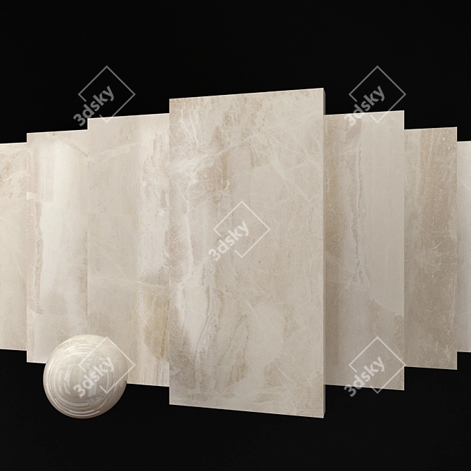 Verona Beige Marble Slab 3D model image 1