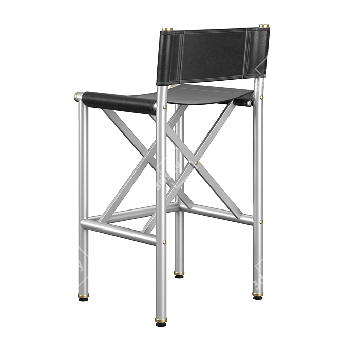 Elegant Palecek Baxter Barstool 3D model image 2