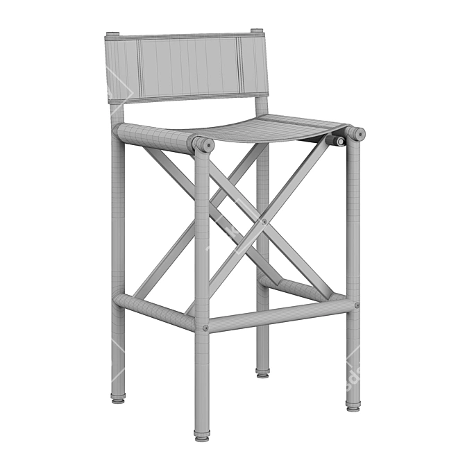 Elegant Palecek Baxter Barstool 3D model image 3