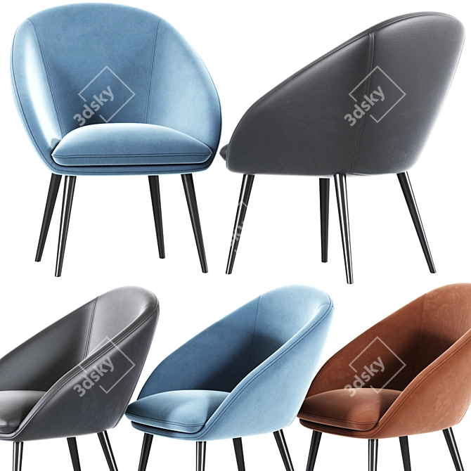 Contemporary Armchair 02 - ODM & OEM 3D model image 2