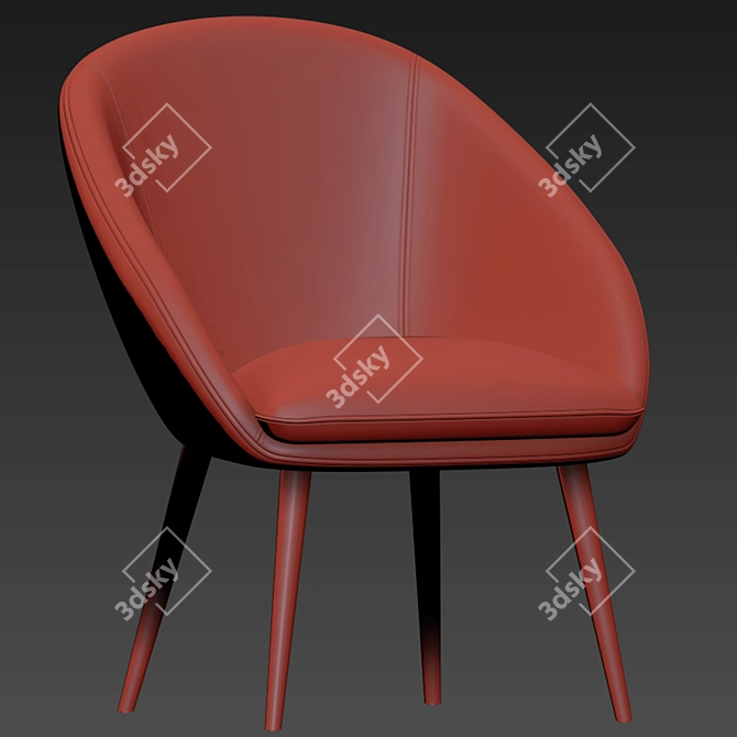 Contemporary Armchair 02 - ODM & OEM 3D model image 3