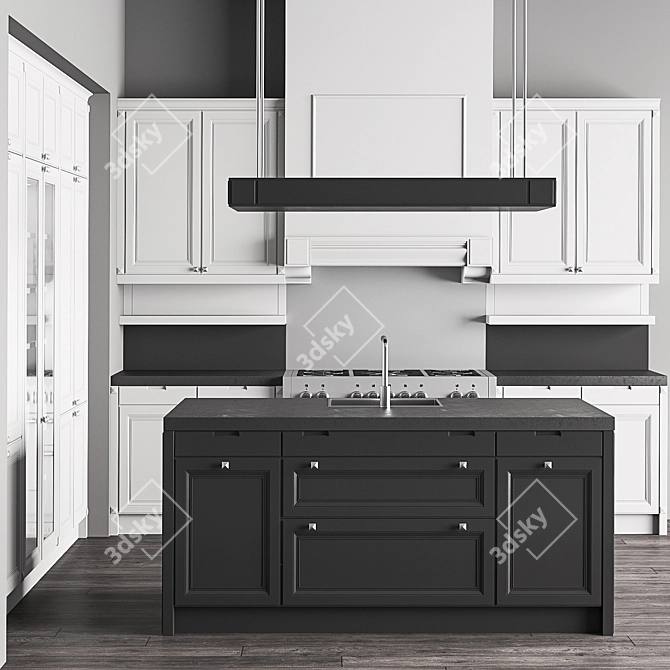 AGA Mercury 48 Dual Fuel: Elegant Kitchen Upgrade 3D model image 2