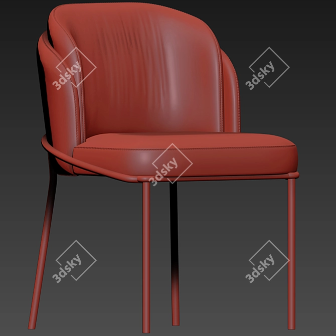 Elegant Minotti Fil Noir Dining Chair 3D model image 3