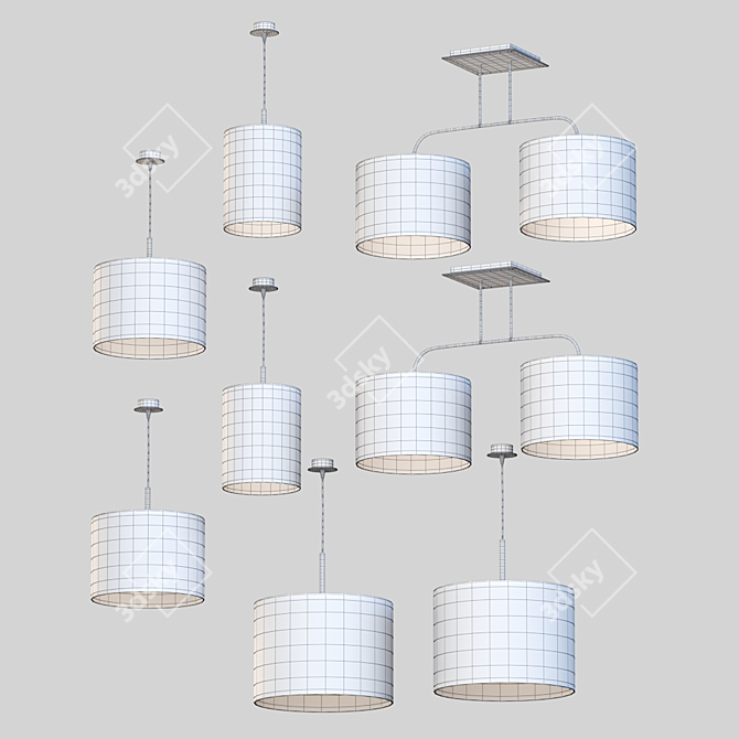 Elegant Alice Brown Chandelier 3D model image 3