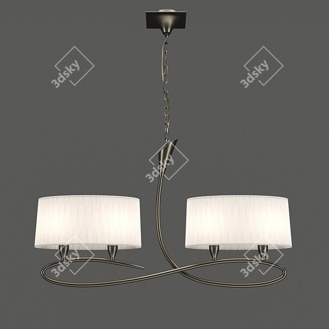 Elegant Lua Chandelier: Exclusive OM Design 3D model image 1