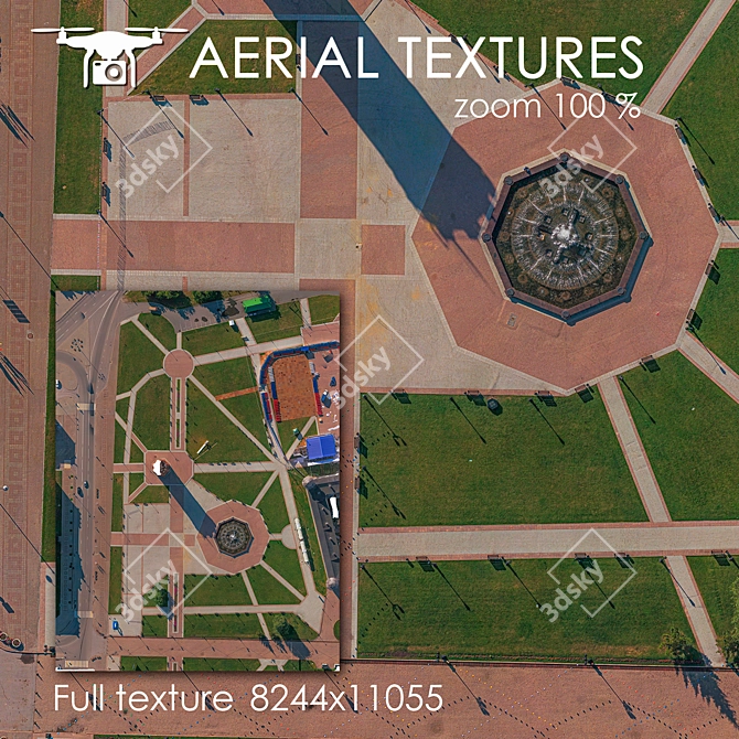 Aerial Park Texture (Medium-Distant) 3D model image 1