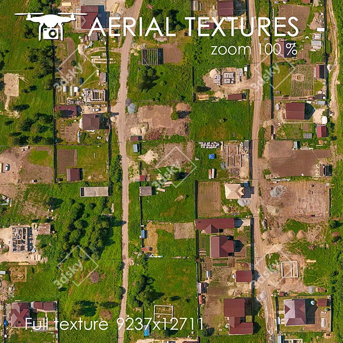  Aerial Blend: Authentic Exterior Texture 3D model image 2