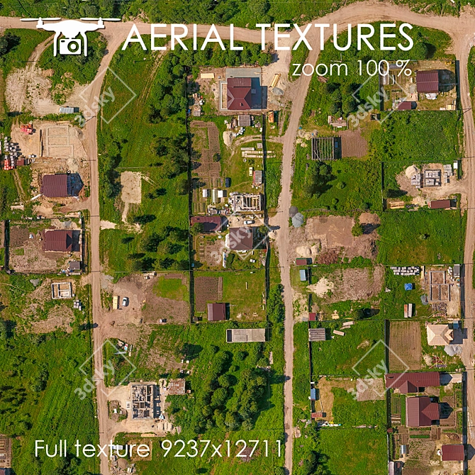  Aerial Blend: Authentic Exterior Texture 3D model image 3