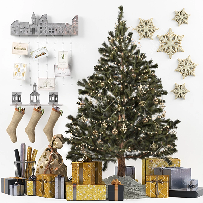 Christmas Decoration Set: 138,392 polys | 174,498 verts 3D model image 1