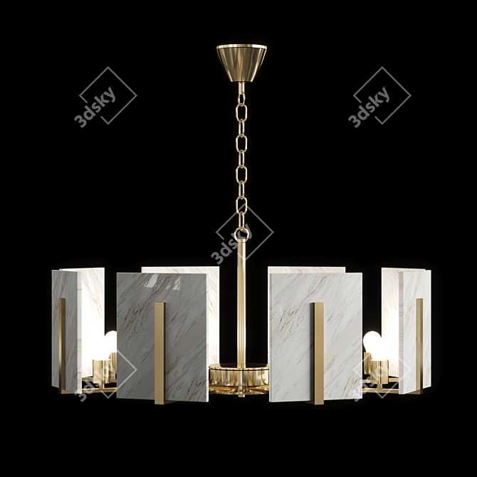 AVA 8 Chandelier - Elegant Lighting for Any Space 3D model image 1