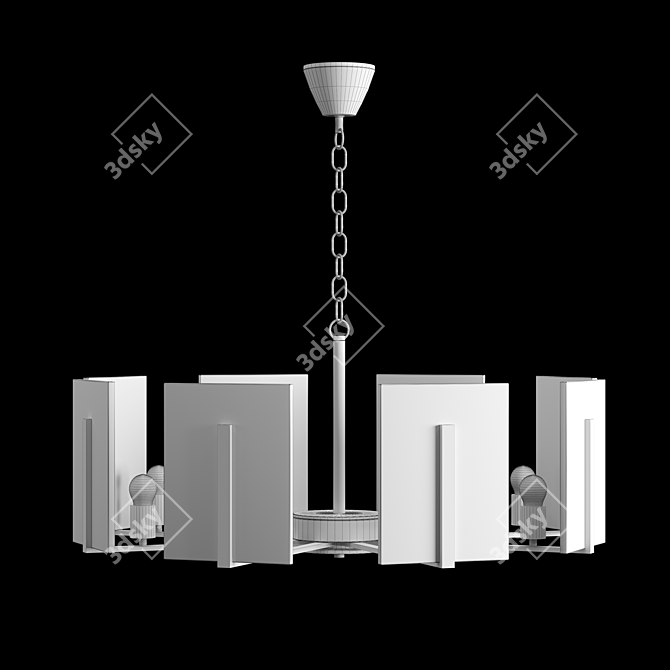 AVA 8 Chandelier - Elegant Lighting for Any Space 3D model image 2