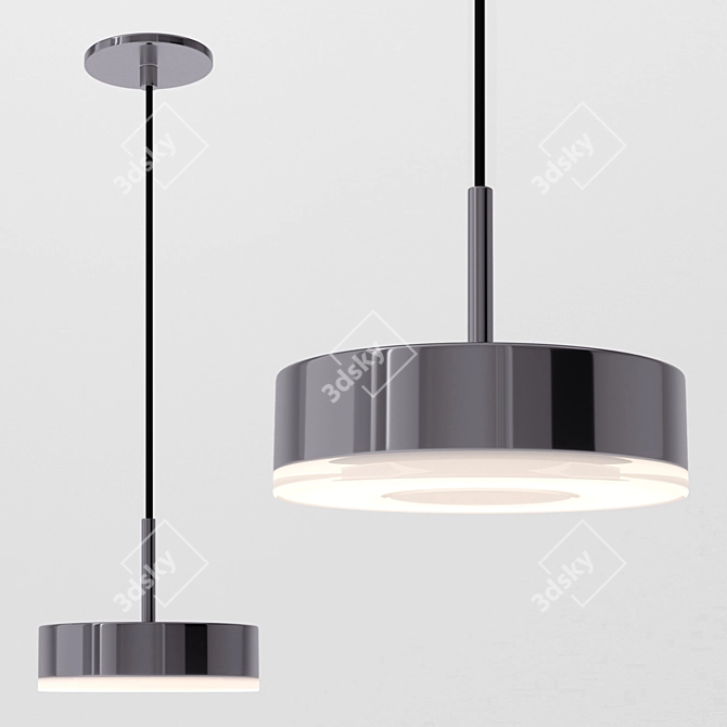 Sleek Mini LED Pendant 3D model image 1