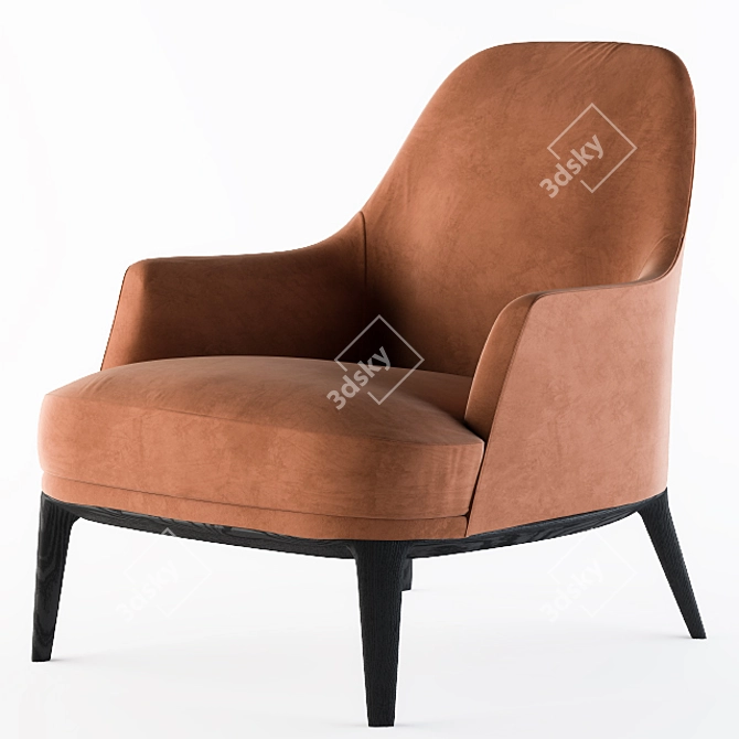 Elegance Defined: Poliform Jane Armchair 3D model image 2