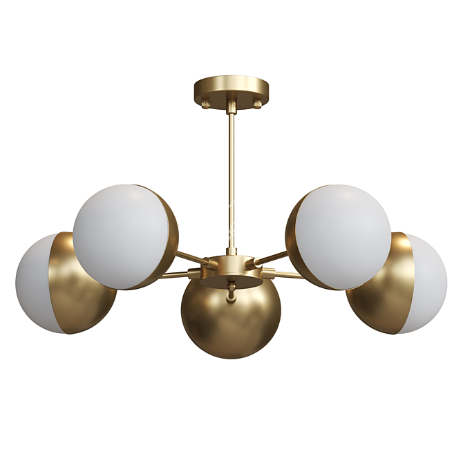 Modern Ball-shaped Pendant Lamp 3D model image 1