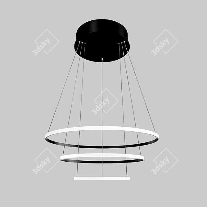 Glowing Hoop Ceiling Light 3D model image 2