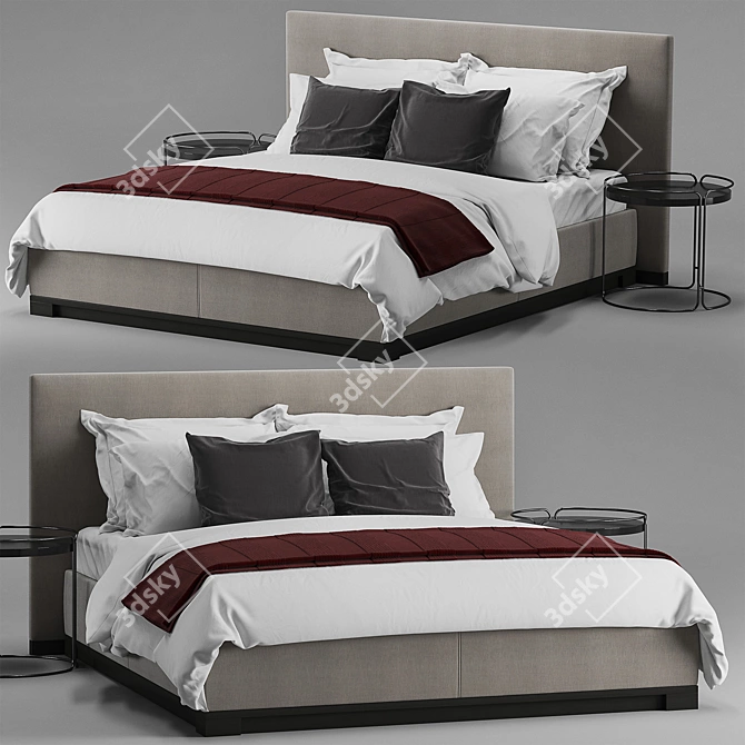 Elegant B&B Italia Bauci Ovidio Bed 3D model image 1