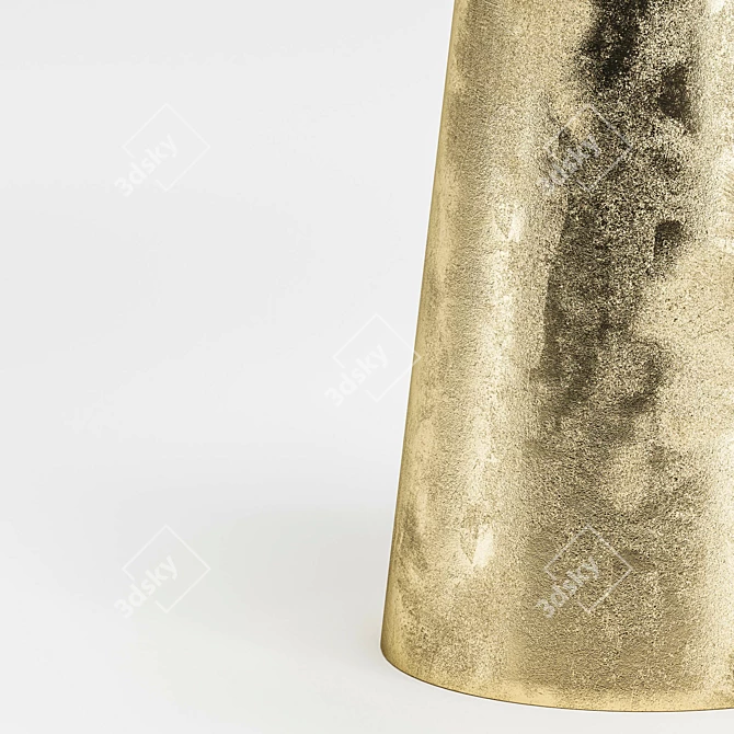 Elegant Brass Side Table: Plateau Uno 3D model image 2