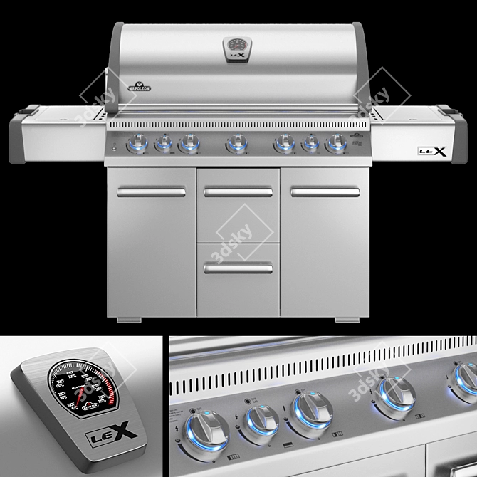 Napoleon LEX 730 RSBI: Ultimate Gas BBQ 3D model image 1