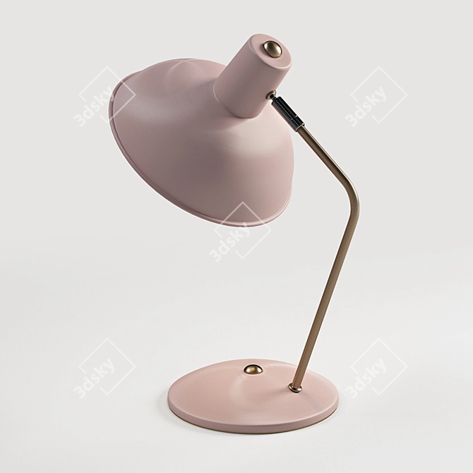 Glamorous Blush & Brass Lamp 3D model image 2