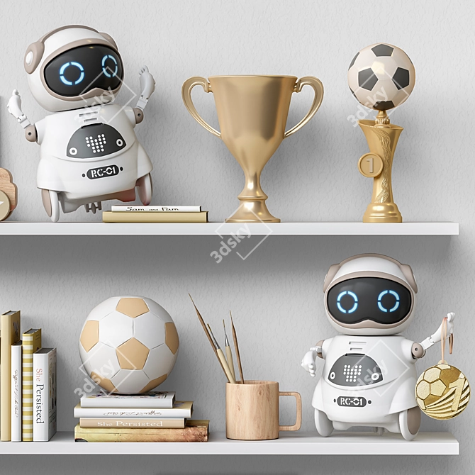 Interactive Toys and Decor Set 3D model image 2