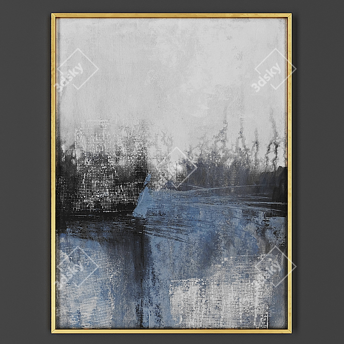 Elegant Framed Artwork 3D model image 1