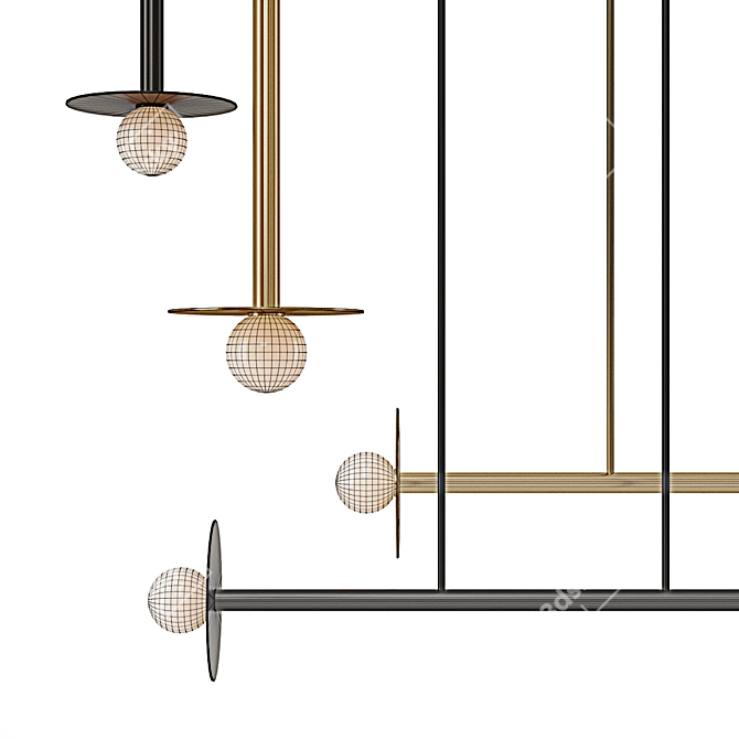 Kelly Wearstler Nodes Pendant Collection 3D model image 2