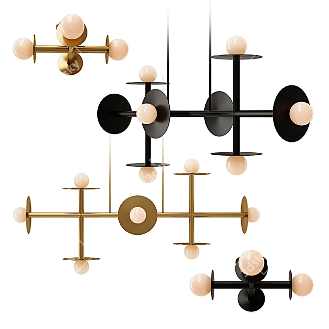 Modern Nodes Lighting Collection by Kelly Wearstler 3D model image 1