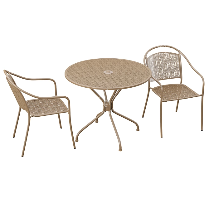 Gwyn 3-Piece Dining Set - Elegant and Compact 3D model image 1