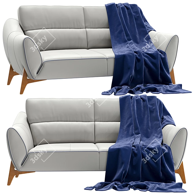 Sleek Sofa Solution 3D model image 1