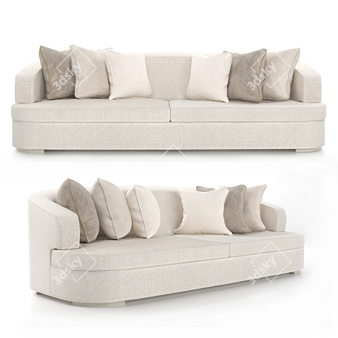 Elegant Emanuel_Ungaro Sofa 3D model image 1