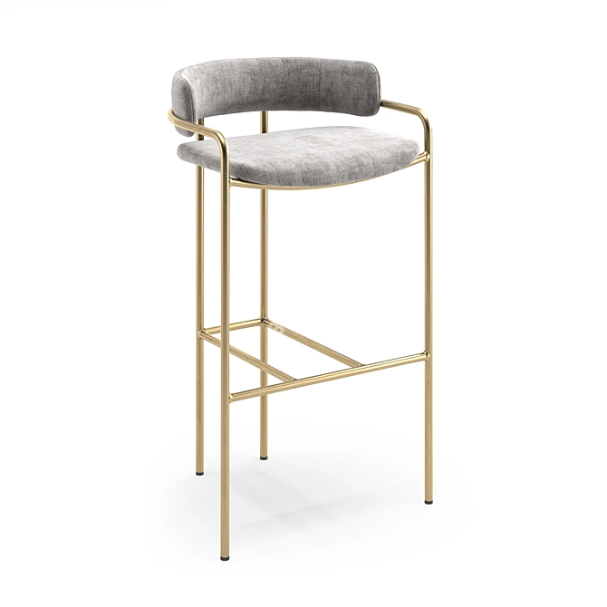 Elegant Lenox Bar Stool 3D model image 1