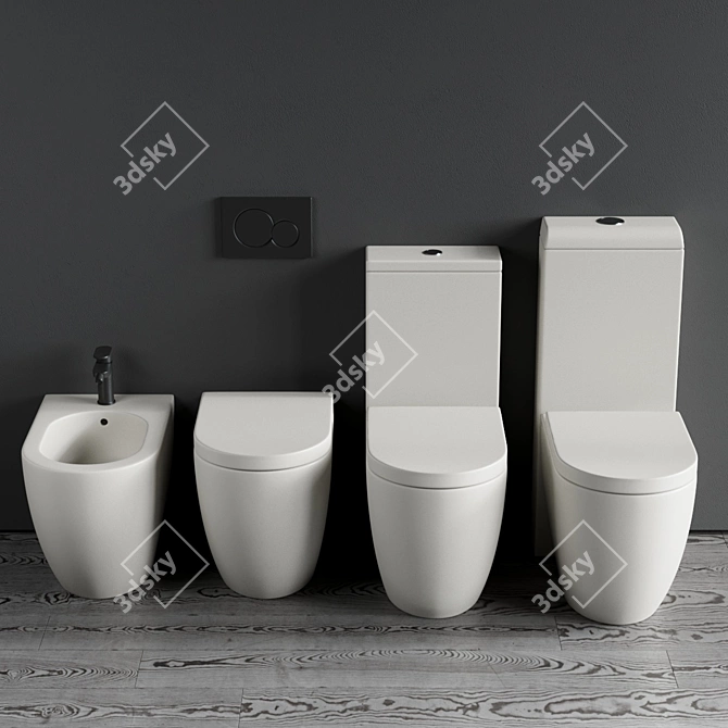 Ceramica Cielo Smile WC - Stylish and Compact 3D model image 2