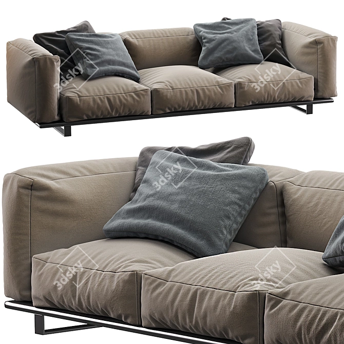 Sleek Alivar Daytona Sofa 3D model image 1