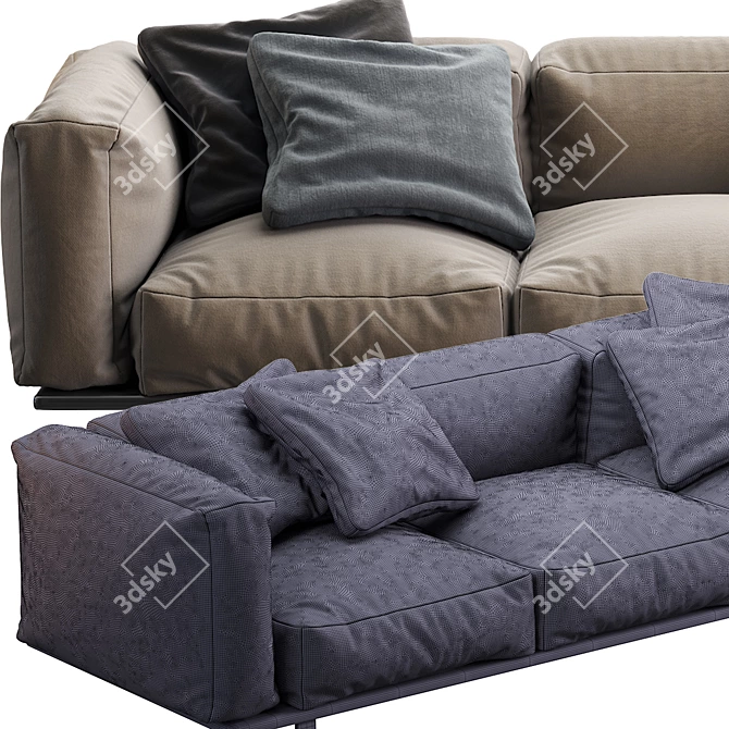 Sleek Alivar Daytona Sofa 3D model image 3