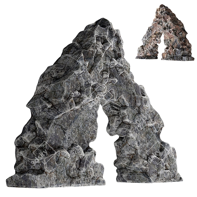 Majestic Rock Sea Arch 3D model image 1