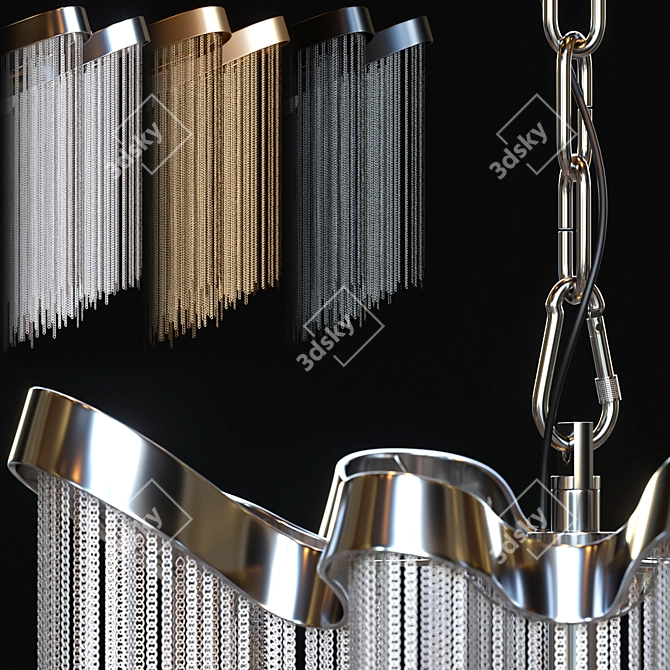 Exquisite Terzani Stream Chandelier 3D model image 2