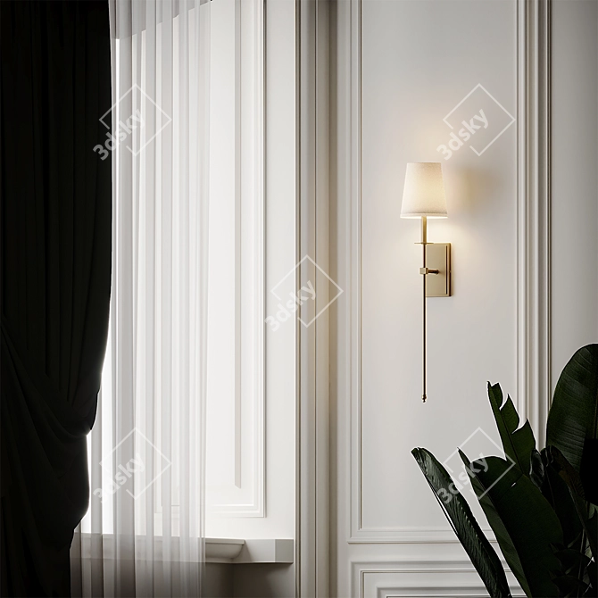 Tyrone Wallchiere Sconce: Elegant and Illuminating 3D model image 4